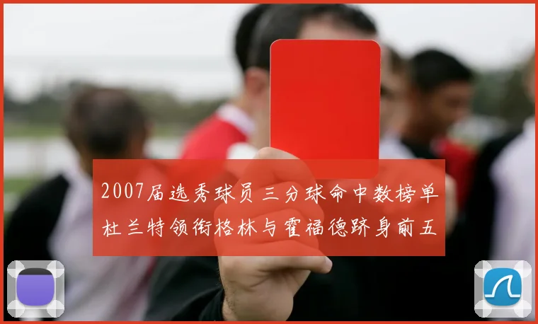 2007届选秀球员三分球命中数榜单杜兰特领衔格林与霍福德跻身前五